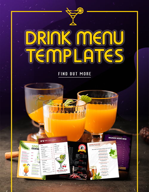 Drink Menu Templates for Microsoft Word