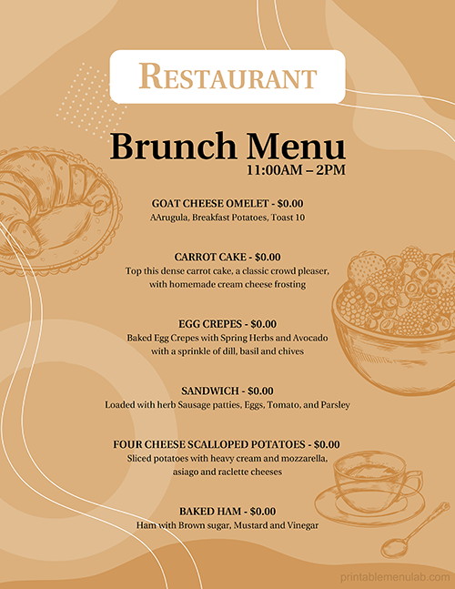 Brunch Daily Menu Template