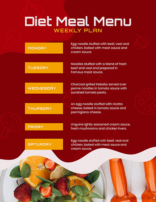 Weekly Diet Meal Plan