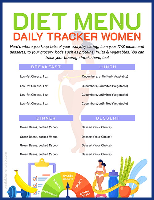 Diet Menu for Women