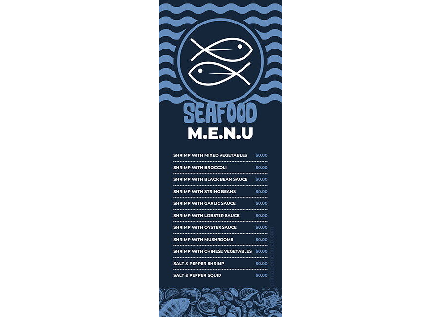 Download Half-Page Menu for Seafood